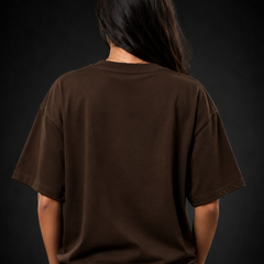 Anime Eyes Oversized Unisex T-Shirt – Premium Cotton Graphic Tee | Brown