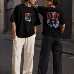 Public Enemy Premium Oversized Cotton T-Shirt Black