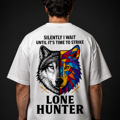 Lone Hunter Wolf Oversized Cotton T-Shirt | Unisex
