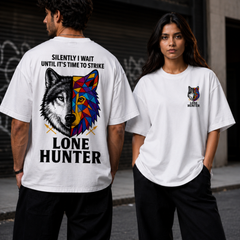 Lone Hunter Wolf Oversized Cotton T-Shirt | Unisex