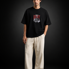 Public Enemy Premium Oversized Cotton T-Shirt Black